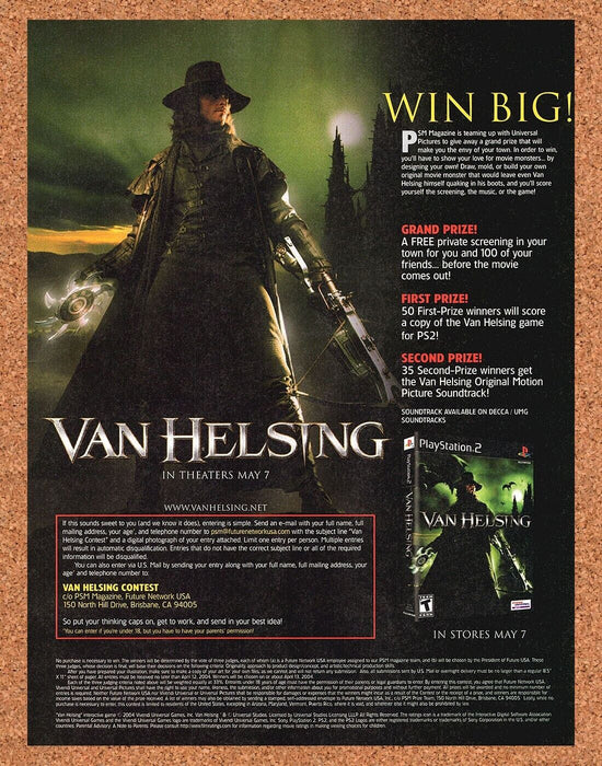 2004 Van Helsing PS2 Original Sweepstakes Ad - for just $17.99! 