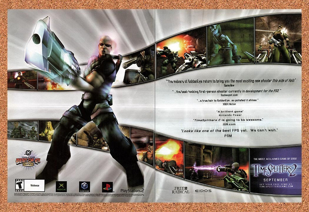 2002 TimeSplitters 2 Xbox Original Advertisement v3 - for just $23.99! 