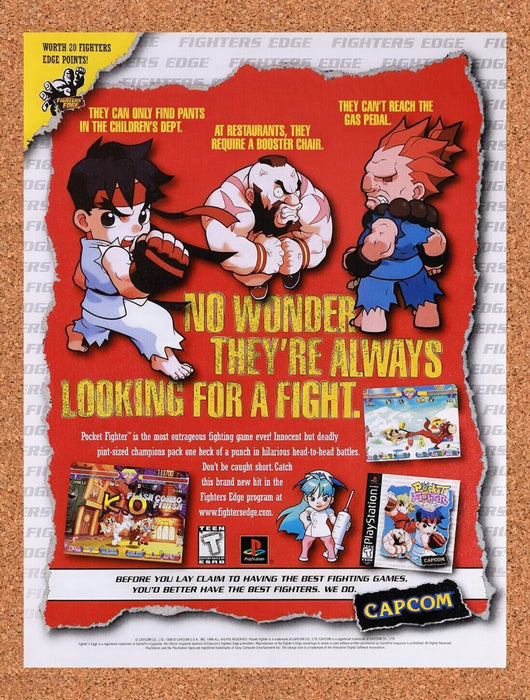 1998 Capcom Fighters Edge Original Ad v7 - for just $15.29! 