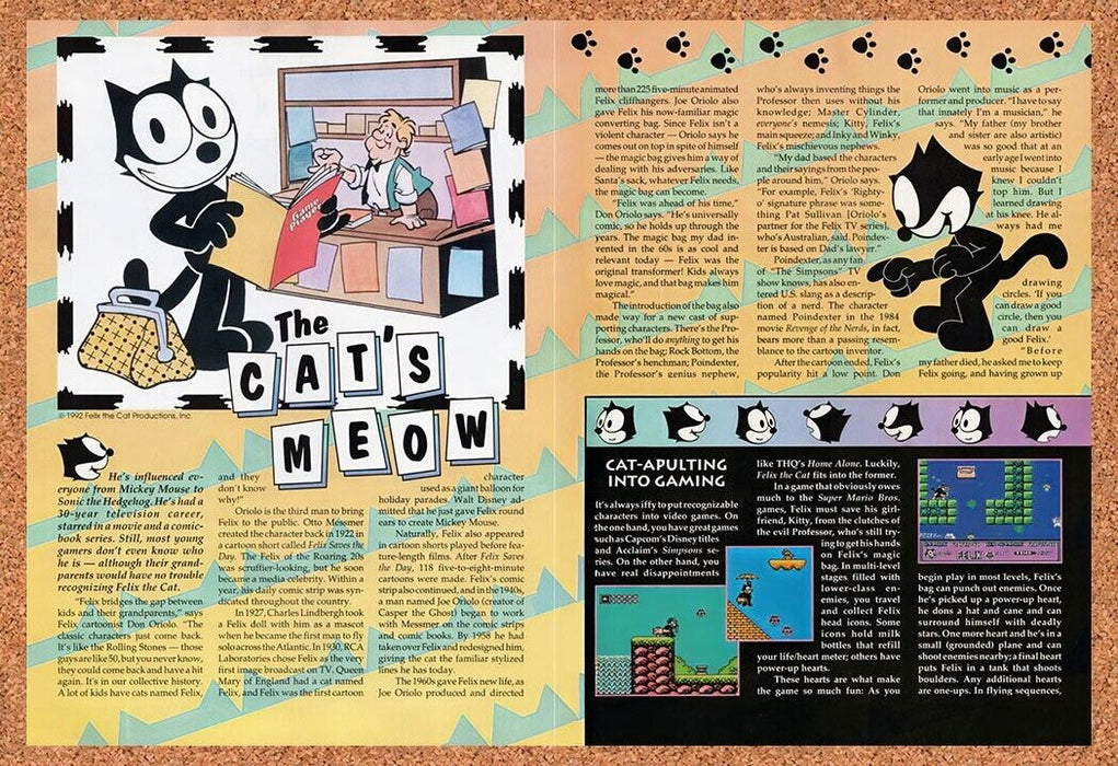 1992 Felix The Cat NES Original Ad v1 - for just $21.49! 