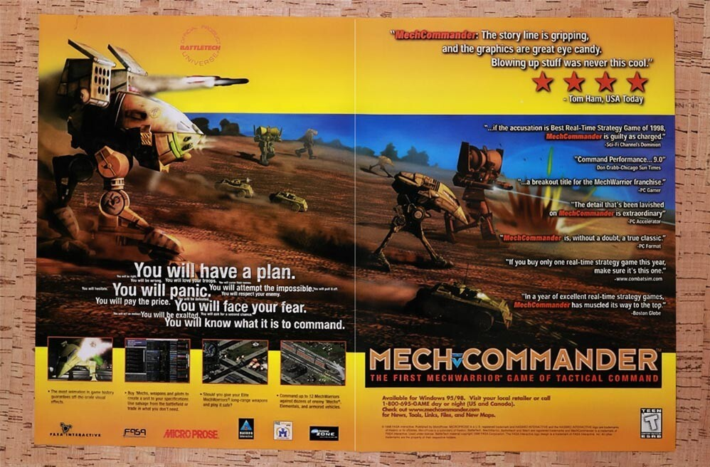 1999 MechCommander 1 PC Original Ad v4 - for just $21.49! 