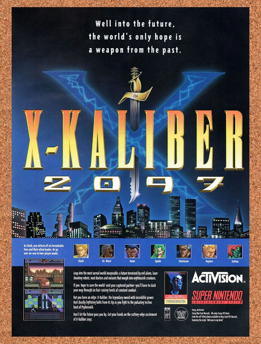 1994 X-Kaliber 2097 SNES Original Ad v1 - for just $17.99! 