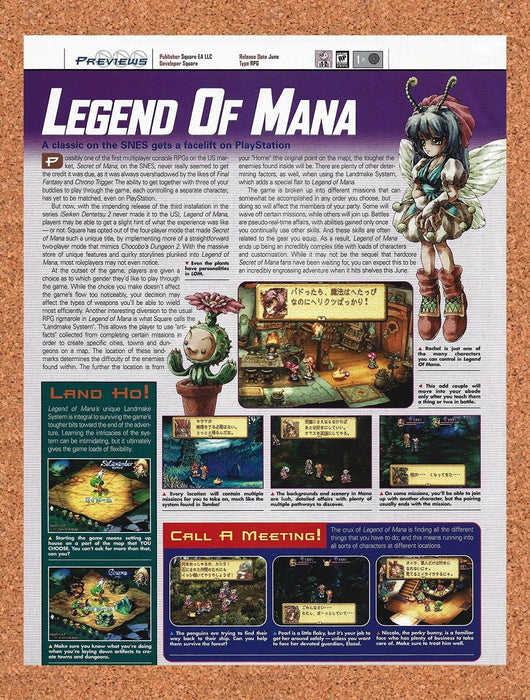 2000 Legend Of Mana First Look Original Advertisement vr2 - for just $19.49! 