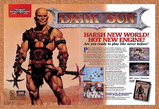 1992 Advanced Dungeons & Dragons Dark Sun IBM Original Ad v2 - for just $21.99! 