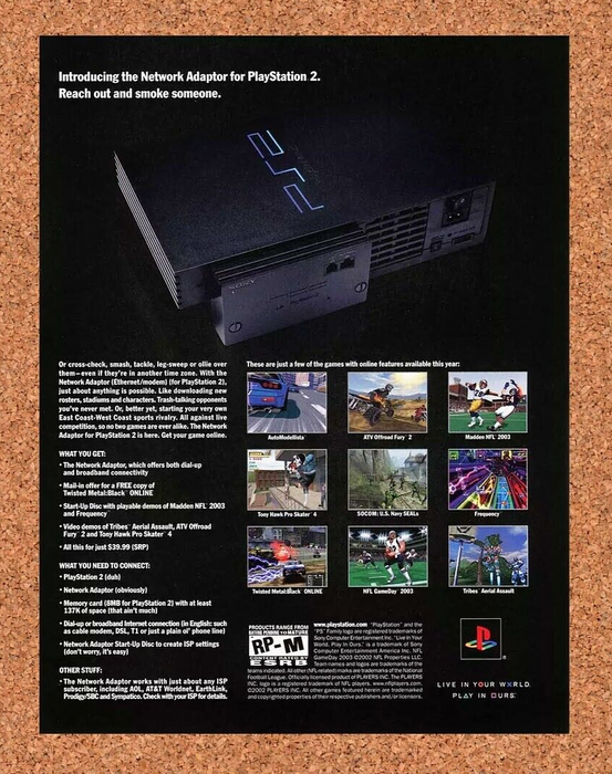 2005 Sony PS2 Original Network Adapter Ad v1 - for just $17.99! 