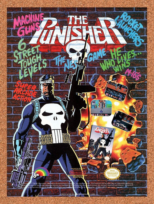 1991 The Punisher NES Original Ad v4 - for just $18.99! 