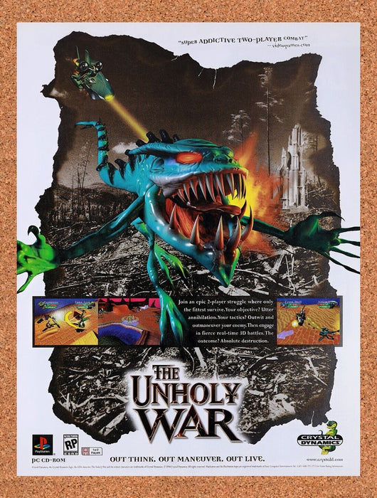 1998 Unholy War PS1 Original Ad v1 - for just $15.29! 