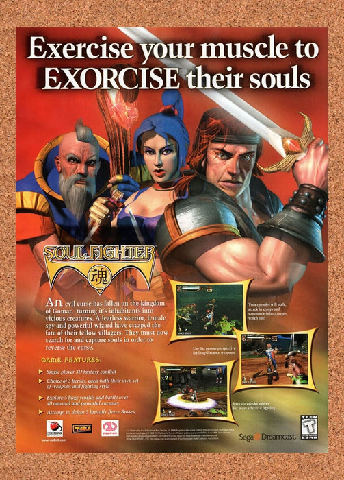 1999 Soul Fighter Dreamcast Original Ad v2 - for just $17.99! 
