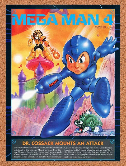 1992 Mega Man 4 NES Original Ad - for just $17.99! 