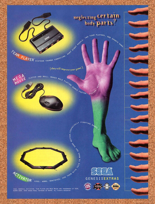 1994 Sega Genesis Extras Original Ad v7 - for just $18.29! 
