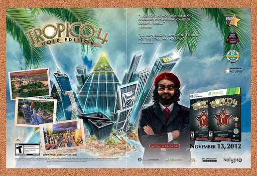2012 Tropico 4 Gold Edition Xbox 360 Original Ad v1 - for just $21.49! 
