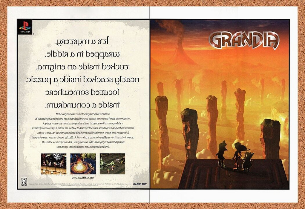1997 Grandia PS1 Original Ad v1 - for just $18.27! 