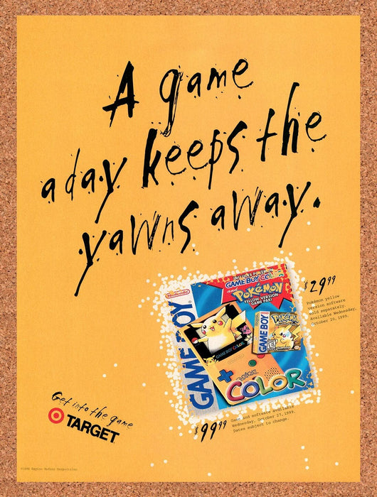 1999 Pokemon Yellow Version Target Original Ad v1 - for just $17.99! 