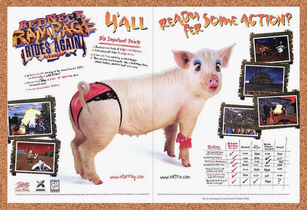 2000 Redneck Rampage Rides Again PC Original Ad v1 - for just $21.49! 