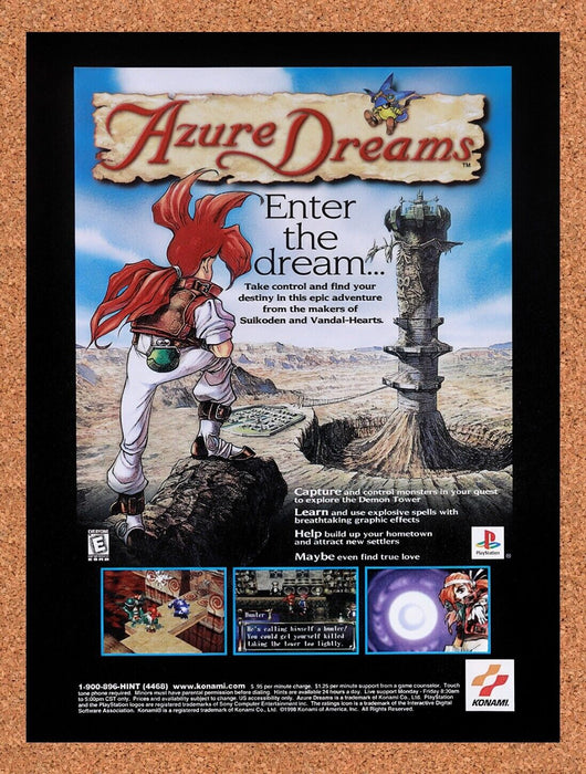 1998 Azure Dreams PS1 Original Ad v1 - for just $15.29! 