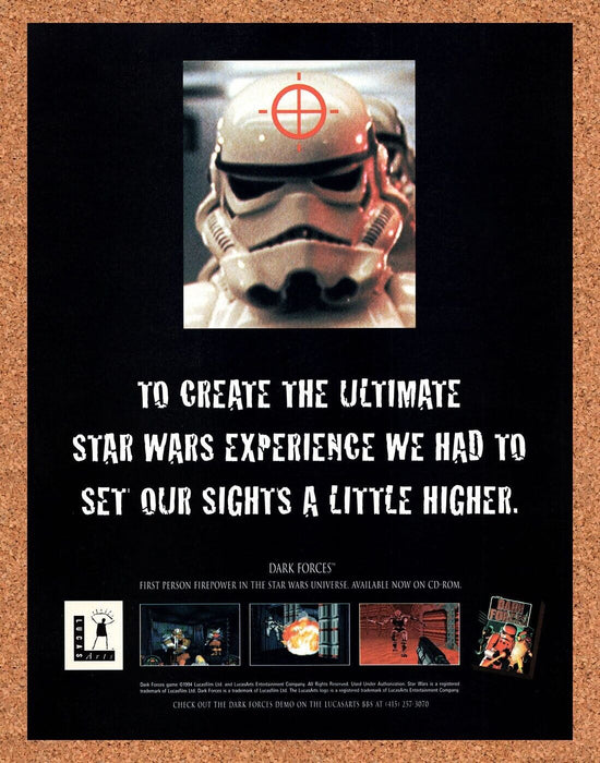 1995 Star Wars Dark Forces PC Original Ad v1 - for just $16.19! 