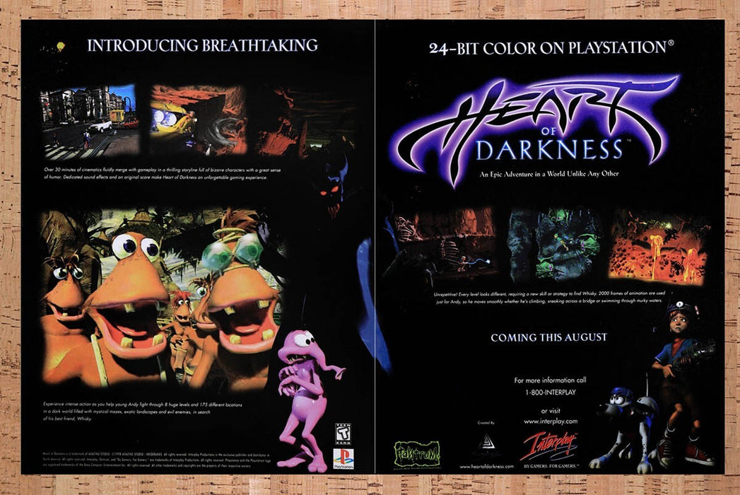 1998 Heart Of Darkness PS1 Original Ad v3 - for just $21.49! 