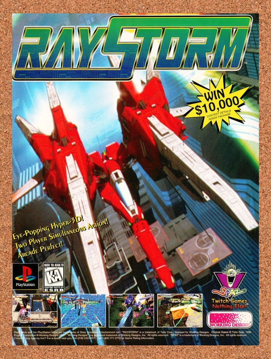 1997 RayStorm PS1 Sweepstakes Original Ad v1 - for just $17.99! 
