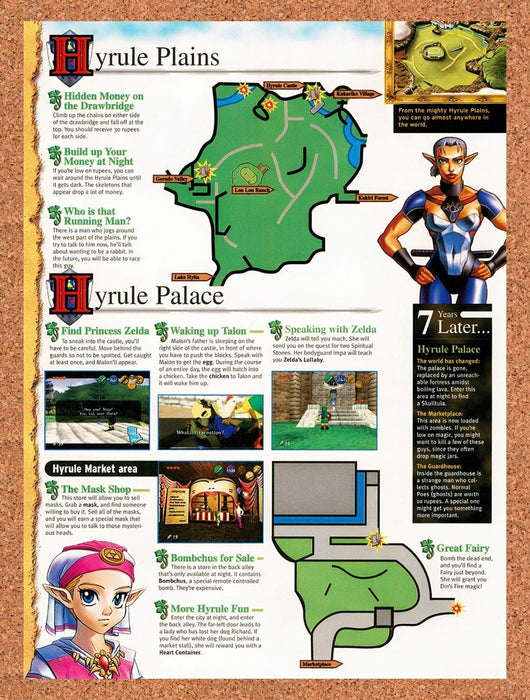 1998 Zelda Ocarina Of Time Hyrule Plains & Palace Original Advertisement vr14 - for just $19.49! 