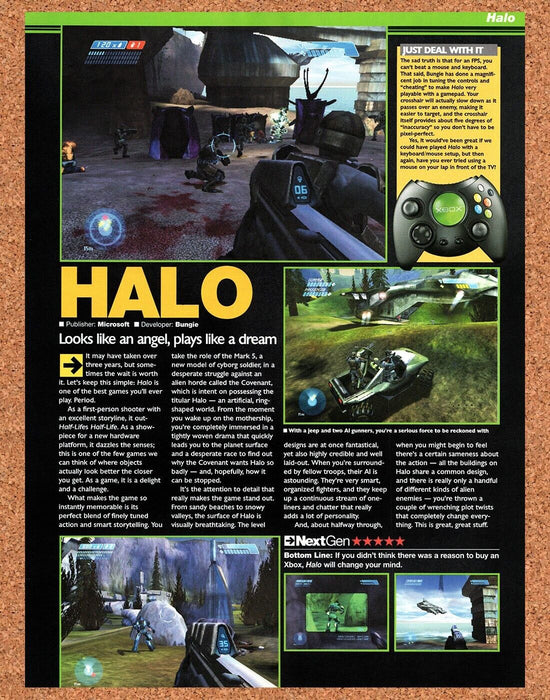 2002 Halo Xbox Original Duke Controller Review Ad - for just $17.99! 