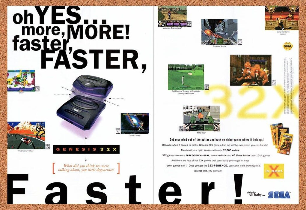 1995 Sega 32x Console Original Ad v5 - for just $21.49! 