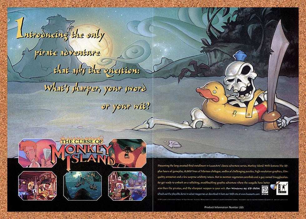 1997 The Curse of Monkey Island PC Original Ad v1 - for just $21.99! 