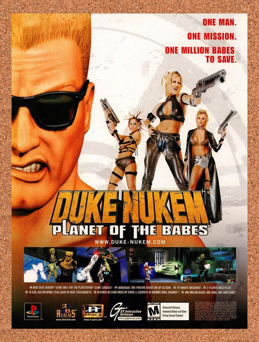 2000 Duke Nukem Planet Of The Babes PS1 Original Ad v2 - for just $16.57! 