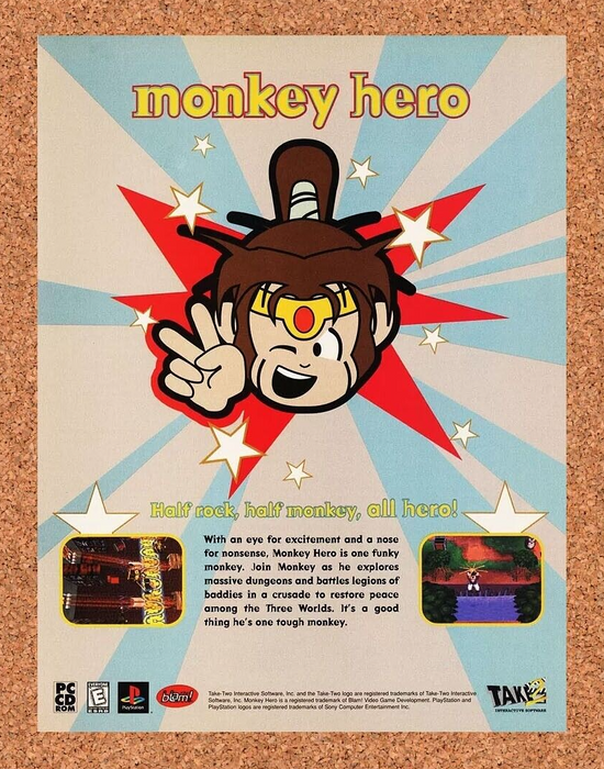2001 Monkey Hero PC Original Ad - for just $17.99! 