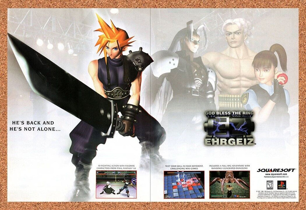 1999 Ehrgeiz PS1 Original Ad v1 - for just $19.34! 