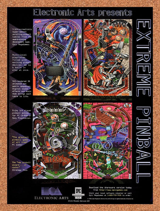 1996 Extreme Pinball PC Original Ad v1 - for just $17.99! 