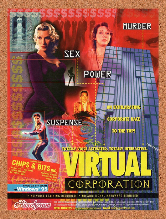 1995 Virtual Corporation Original Ad - for just $17.99! 