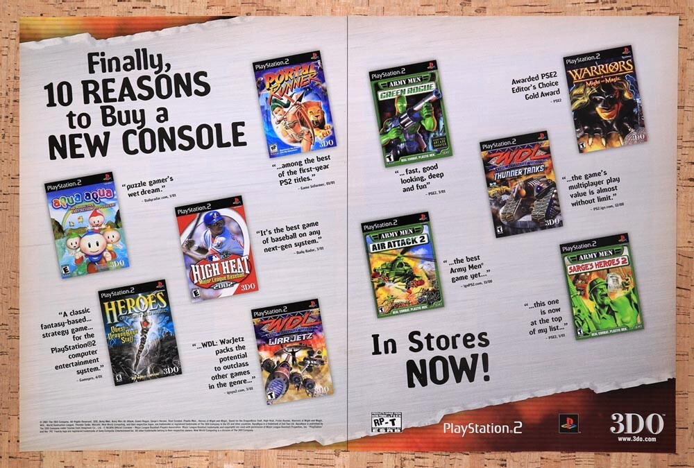 2001 3DO PS2 Games Original Ad v13 - for just $21.49! 