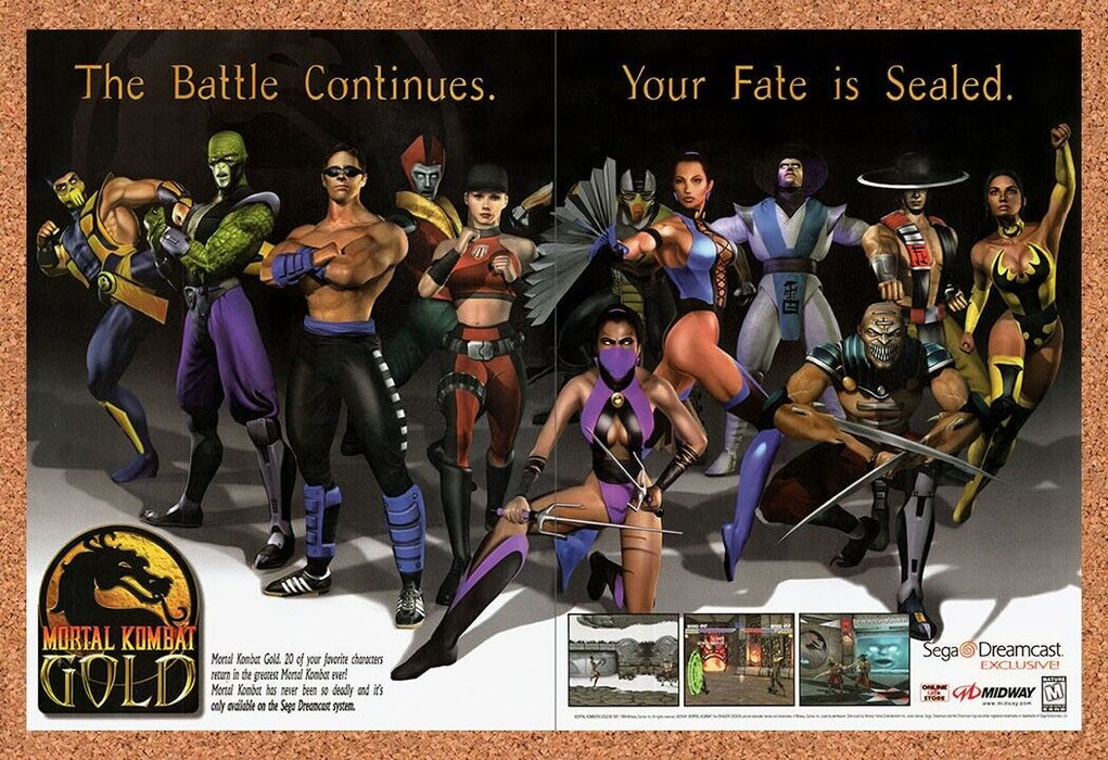 1999 Mortal Kombat Gold Dreamcast Original Ad v1 - for just $21.49! 