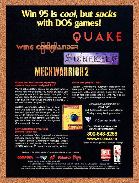 1999 System Commander Original Ad - for just $17.99! 