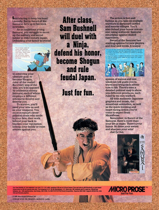 1990 Sword Of The Samurai Tandy Original Ad v1 - for just $17.99! 
