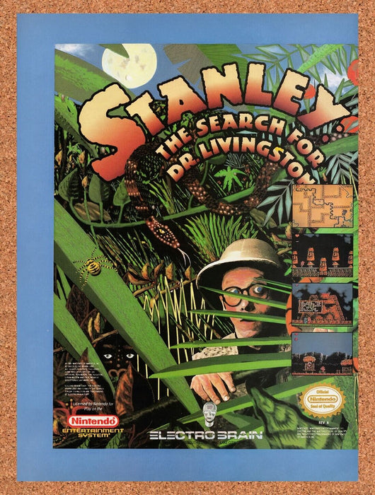 1992 Stanley The Search For Dr Livingston NES Original Ad v1 - for just $17.99! 