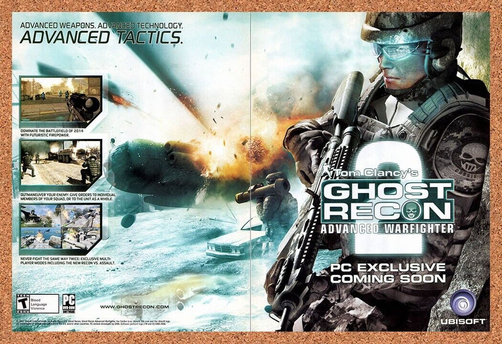 2007 Ghost Recon Advanced WarFighter 2 PC Original Ad - for just $21.49! 
