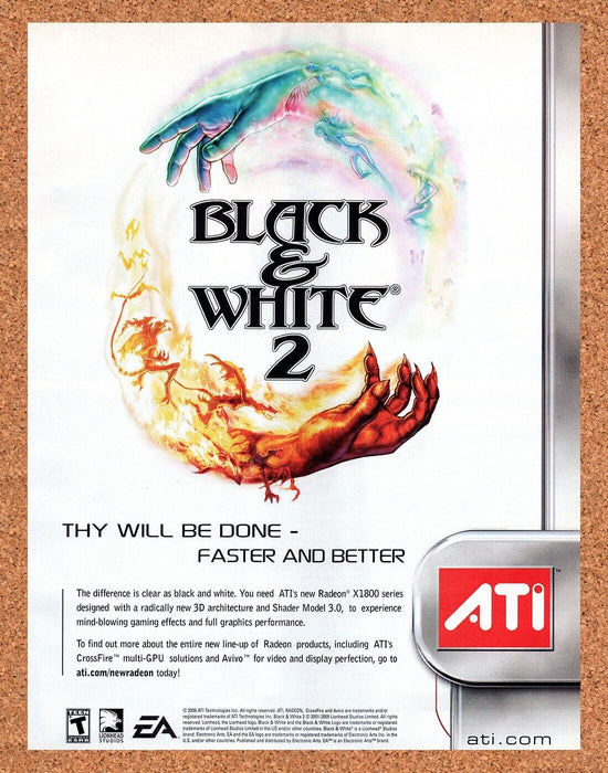 2006 Black & White 2 PC Original ATI Ad v1 - for just $17.99! 