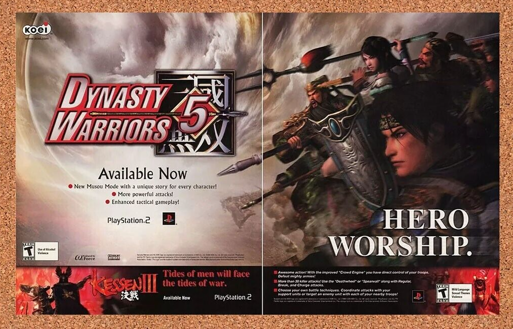 2007 Dynasty Warriors 5 PS2 Original Ad v2 - for just $21.49! 