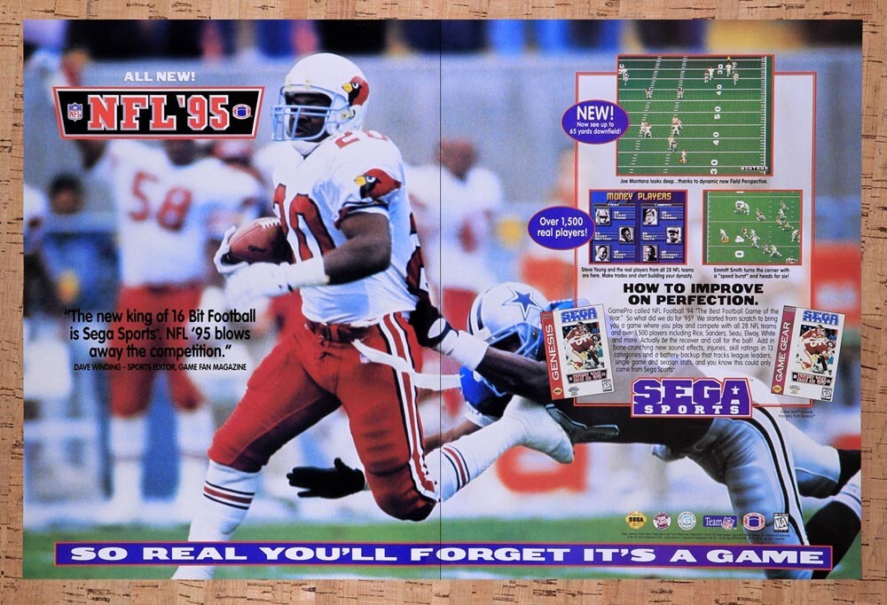 1995 NFL 95 Sega Original Ad v1 - for just $21.49! 