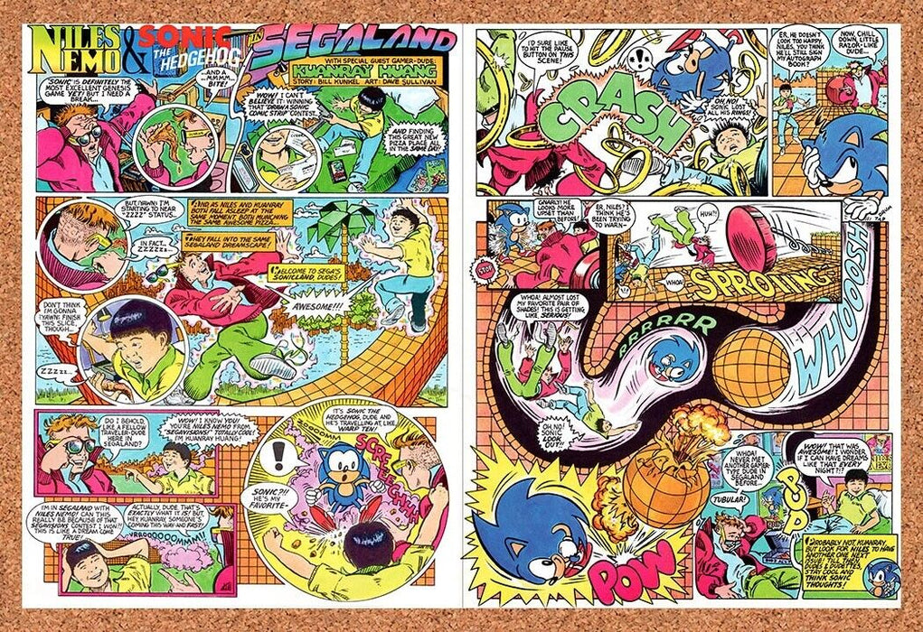 1991 Niles Nemo & Sonic In Segaland Comic Strip Original Ad v1 - for just $21.49! 