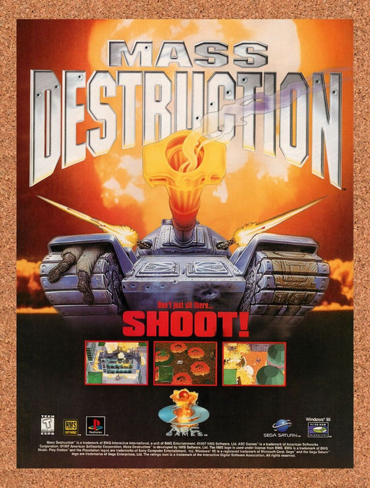 1998 Mass Destruction PS1 Original Ad v1 - for just $15.29! 