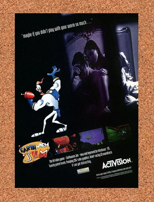 1996 Earthworm Jim Windows PC Original Ad - for just $17.99! 