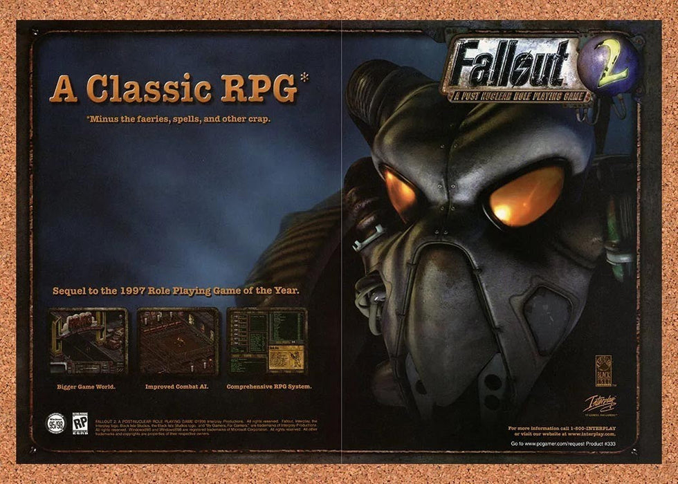 1997 Fallout 2 PC Original Advertisement v1 - for just $26.49! 