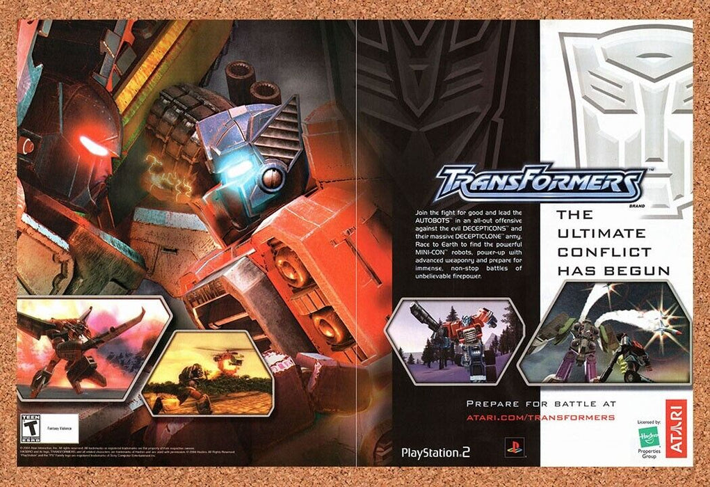 2004 Transformers PS2 Original Ad - for just $21.49! 