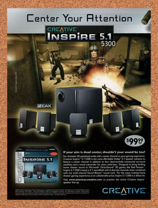 2003 Red Faction PC Original Inspire 5300 Ad - for just $17.99! 