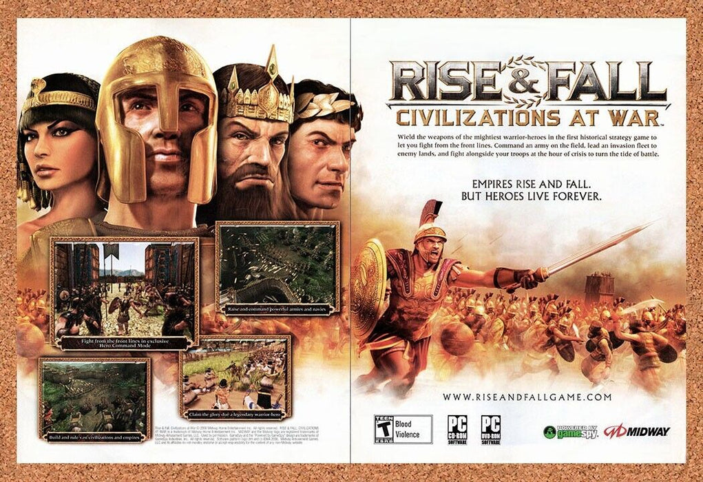 2006 Rise & Fall Civilizations At War PC Original Ad v1 - for just $21.49! 