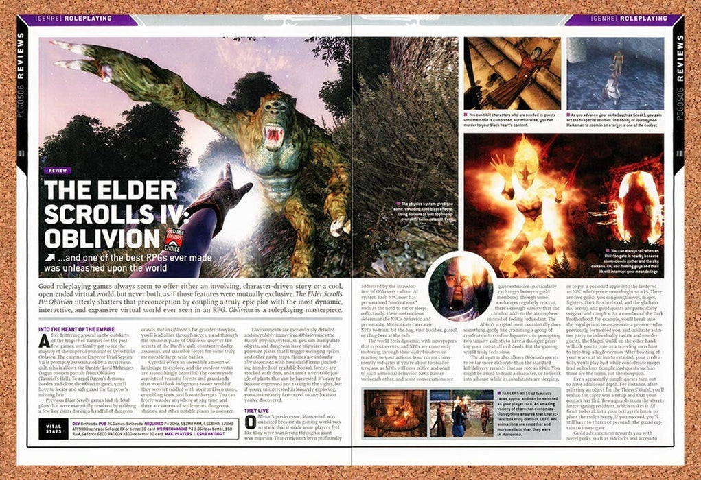2006 Elder Scrolls IV Oblivion PC Original Ad vr8 - for just $23.99! 