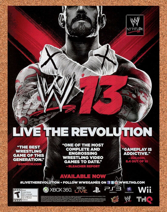 2015 WWE 13 Xbox 360 Original Ad v1 - for just $18.99! 