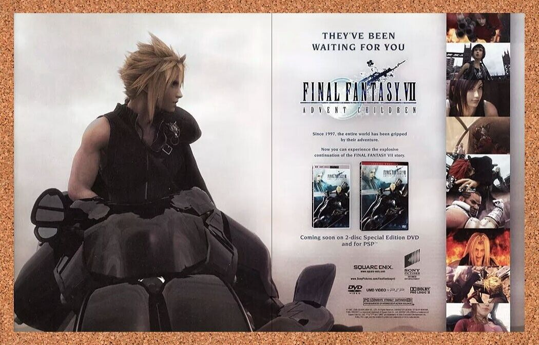 2007 Final Fantasy VII Advent Children Original Ad - for just $21.49! 